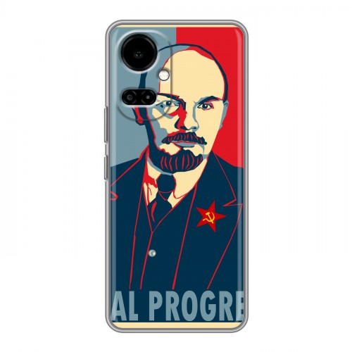 Дизайнерский силиконовый чехол для Tecno Camon 19 Владимир Ленин