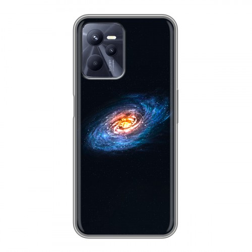 Дизайнерский силиконовый с усиленными углами чехол для Realme C35 Галактика