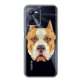 Полупрозрачный дизайнерский силиконовый с усиленными углами чехол для Realme C35 Прозрачные собаки