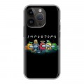 Дизайнерский силиконовый чехол для Iphone 14 Pro Among Us