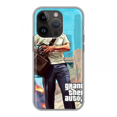 Дизайнерский силиконовый чехол для Iphone 14 Pro GTA