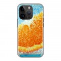 Дизайнерский силиконовый чехол для Iphone 14 Pro Апельсины