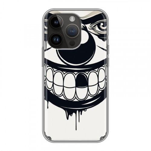 Дизайнерский силиконовый чехол для Iphone 14 Pro Маски Black White