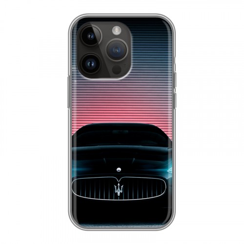 Дизайнерский силиконовый чехол для Iphone 14 Pro Maserati