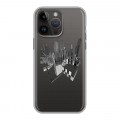 Полупрозрачный дизайнерский пластиковый чехол для Iphone 14 Pro Max Абстракции