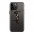 Полупрозрачный дизайнерский пластиковый чехол для Iphone 14 Pro Max Прозрачные кошки