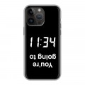 Дизайнерский силиконовый чехол для Iphone 14 Pro Max Черно и кратко