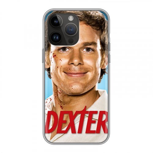 Дизайнерский силиконовый чехол для Iphone 14 Pro Max Декстер
