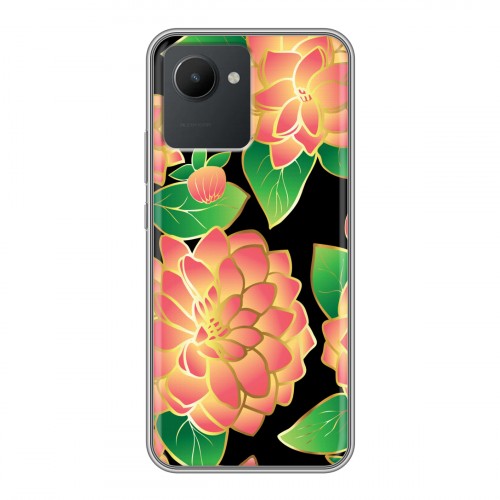 Дизайнерский силиконовый чехол для Realme C30 Люксовые цветы