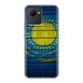 Дизайнерский силиконовый с усиленными углами чехол для Realme C30 Флаг Казахстана