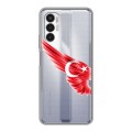 Полупрозрачный дизайнерский силиконовый чехол для Tecno Pova 3 Флаг Турции