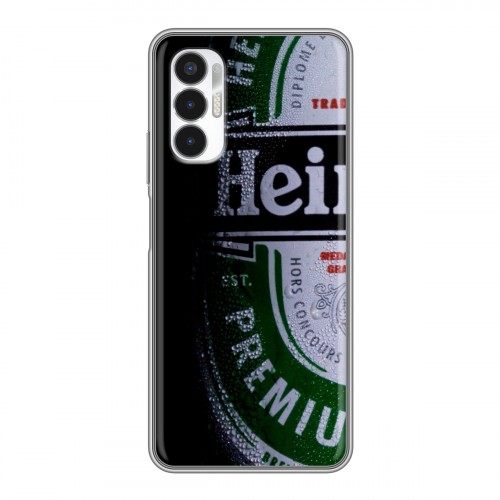Дизайнерский силиконовый с усиленными углами чехол для Tecno Pova 3 Heineken