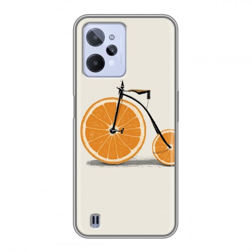 Дизайнерский силиконовый чехол для Realme C31 Апельсины