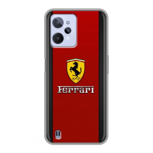 Дизайнерский силиконовый с усиленными углами чехол для Realme C31 Ferrari