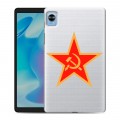 Полупрозрачный дизайнерский силиконовый с усиленными углами чехол для Realme Pad Mini Флаг СССР