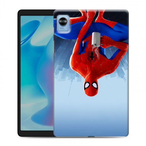 Дизайнерский силиконовый с усиленными углами чехол для Realme Pad Mini Человек-паук : Через вселенные