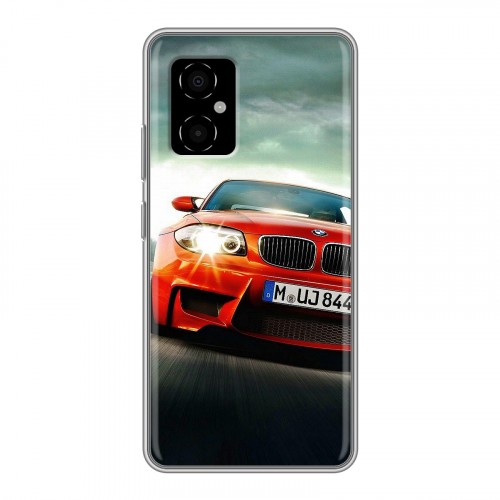 Дизайнерский силиконовый с усиленными углами чехол для Xiaomi Poco M4 5G BMW