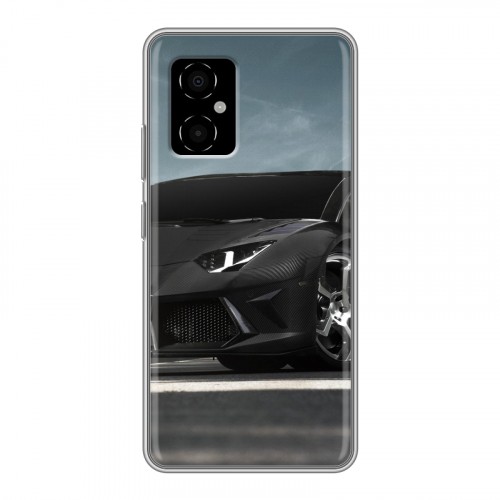 Дизайнерский силиконовый с усиленными углами чехол для Xiaomi Poco M4 5G Lamborghini