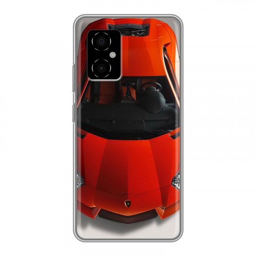 Дизайнерский силиконовый чехол для Xiaomi Poco M4 5G Lamborghini