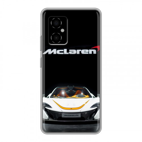 Дизайнерский силиконовый с усиленными углами чехол для Xiaomi Poco M4 5G McLaren