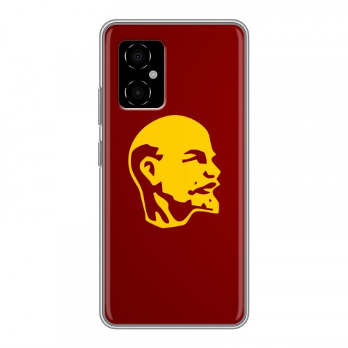 Дизайнерский силиконовый чехол для Xiaomi Poco M4 5G Владимир Ленин