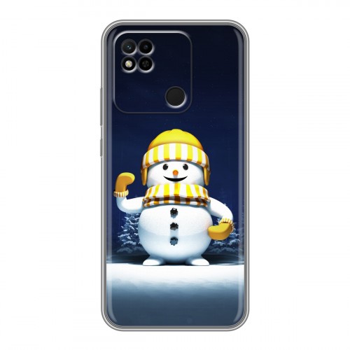 Дизайнерский силиконовый чехол для Xiaomi Redmi 10A Снеговик