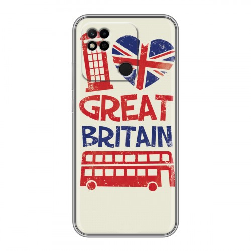 Дизайнерский силиконовый чехол для Xiaomi Redmi 10A British love