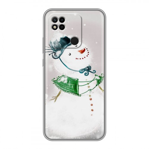 Дизайнерский пластиковый чехол для Xiaomi Redmi 10A Снеговики