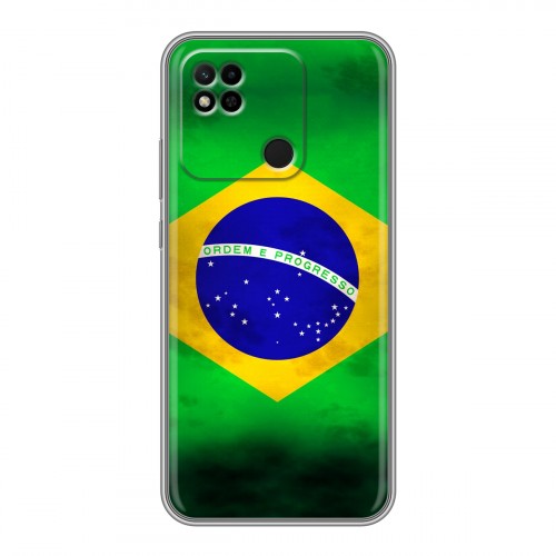 Дизайнерский силиконовый чехол для Xiaomi Redmi 10A Флаг Бразилии