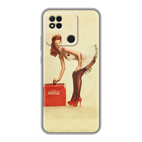Дизайнерский силиконовый чехол для Xiaomi Redmi 10A Coca-cola