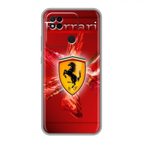 Дизайнерский силиконовый чехол для Xiaomi Redmi 10A Ferrari