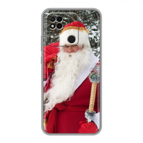 Дизайнерский силиконовый чехол для Xiaomi Redmi 10A Дед мороз и Санта