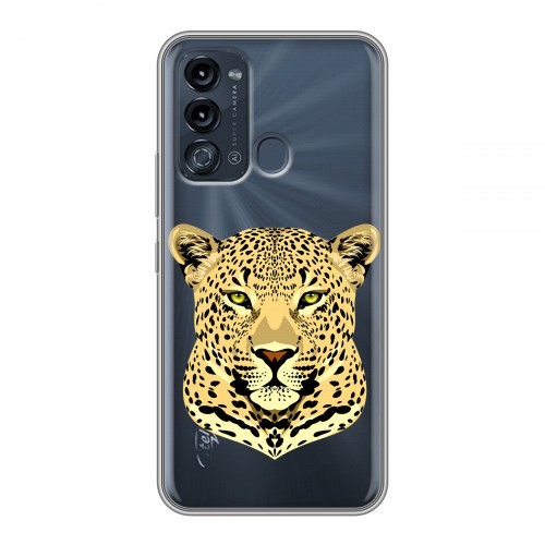 Дизайнерский силиконовый чехол для Itel Vision 3 Прозрачные леопарды