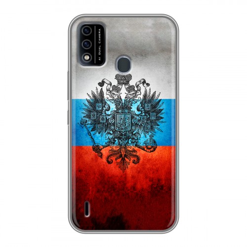 Дизайнерский силиконовый чехол для Itel A48 Российский флаг