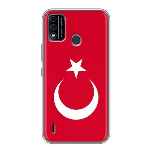 Дизайнерский силиконовый с усиленными углами чехол для Itel A48 Флаг Турции