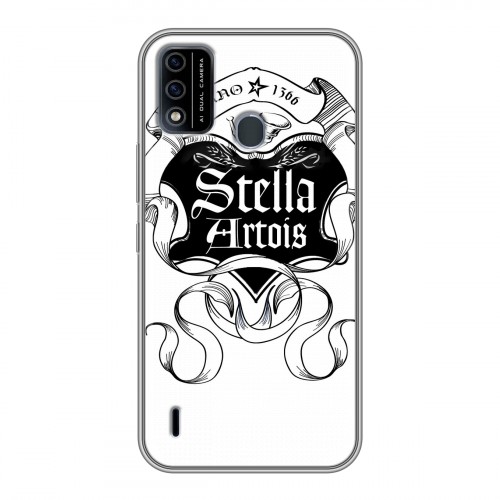 Дизайнерский силиконовый с усиленными углами чехол для Itel A48 Stella Artois