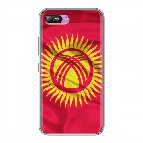 Дизайнерский силиконовый с усиленными углами чехол для Itel A25 Флаг Киргизии