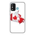 Дизайнерский силиконовый чехол для Itel A27 Флаг Канады