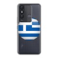 Полупрозрачный дизайнерский силиконовый чехол для Itel Vision 3 Plus флаг греции