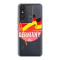 Полупрозрачный дизайнерский пластиковый чехол для Itel Vision 3 Plus Флаг Германии