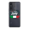 Полупрозрачный дизайнерский пластиковый чехол для Itel Vision 3 Plus Флаг Италии