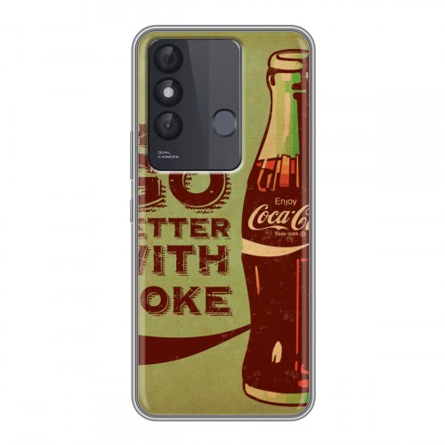 Дизайнерский силиконовый чехол для Itel Vision 3 Plus Coca-cola