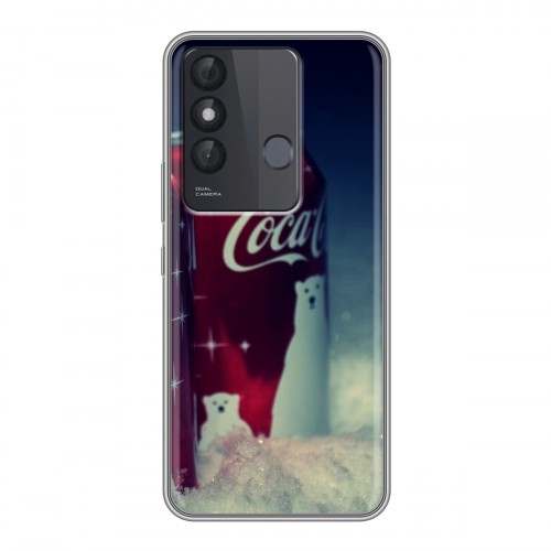 Дизайнерский силиконовый чехол для Itel Vision 3 Plus Coca-cola
