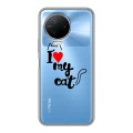 Полупрозрачный дизайнерский пластиковый чехол для Infinix Note 12 Pro Прозрачные кошки