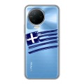 Полупрозрачный дизайнерский пластиковый чехол для Infinix Note 12 Pro флаг греции