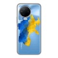 Полупрозрачный дизайнерский пластиковый чехол для Infinix Note 12 Pro Флаг Украины