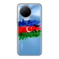 Полупрозрачный дизайнерский пластиковый чехол для Infinix Note 12 Pro Флаг Азербайджана