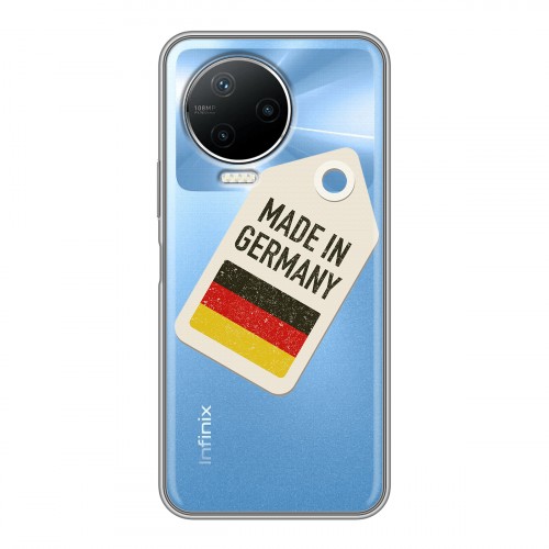 Полупрозрачный дизайнерский силиконовый чехол для Infinix Note 12 Pro Флаг Германии