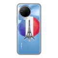 Полупрозрачный дизайнерский пластиковый чехол для Infinix Note 12 Pro Флаг Франции