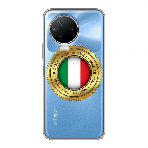 Полупрозрачный дизайнерский пластиковый чехол для Infinix Note 12 Pro Флаг Италии
